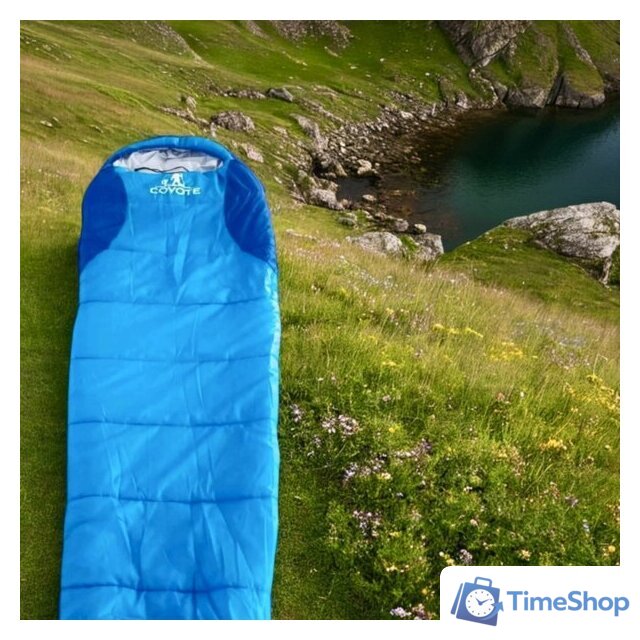 Спальный мешок Coyote Baring ZC-SB022 (синий с туристическим ковриком Foal 1.2см хаки) - Изображение №5 — Интернет-магазин Time-Shop