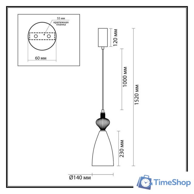 Люстра средней высоты Odeon Light Palleta 5045/12LC - Изображение №2 — Интернет-магазин Time-Shop