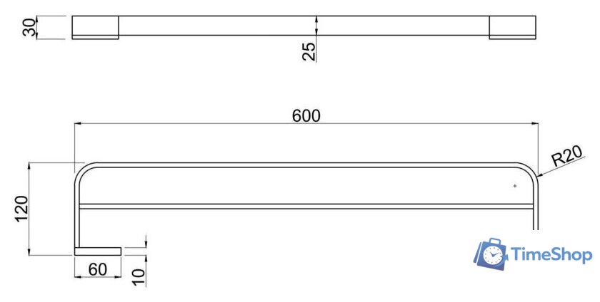 Держатель для полотенца Allen Brau Infinity 6.21013-31 - Изображение №2 — Интернет-магазин Time-Shop