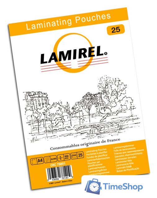 Пленка для ламинирования Lamirel А4 100 мкм 25 шт LA-78801 - Изображение №1 — Интернет-магазин Time-Shop