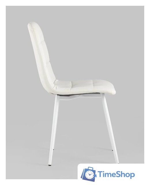 Стул Stool Group Oliver (экокожа белый/белые ножки) - Изображение №3 — Интернет-магазин Time-Shop