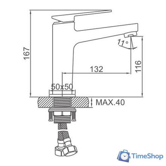 Смеситель Ledeme L1078 - Изображение №5 — Интернет-магазин Time-Shop