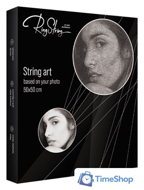 Набор для создания поделок/игрушек RingString создания картины из нити по фотографии 80001 - Изображение №1 — Интернет-магазин Time-Shop