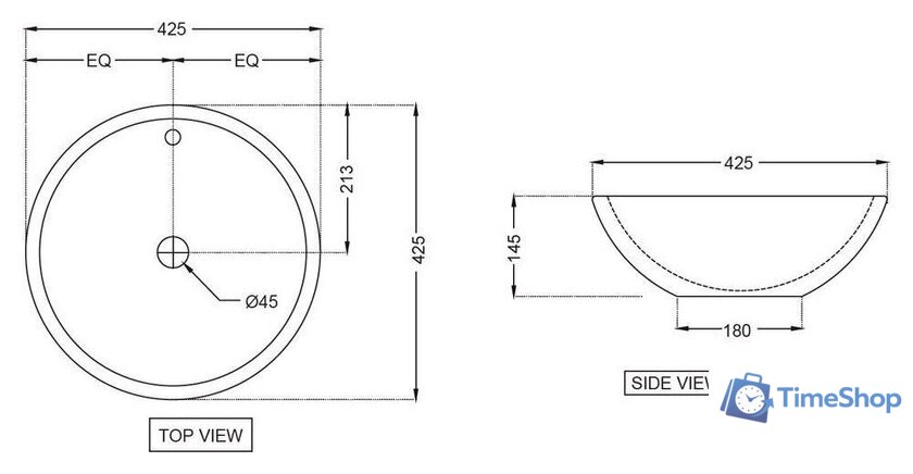 Умывальник Jaquar ONS-WHT-10901 - Изображение №4 — Интернет-магазин Time-Shop