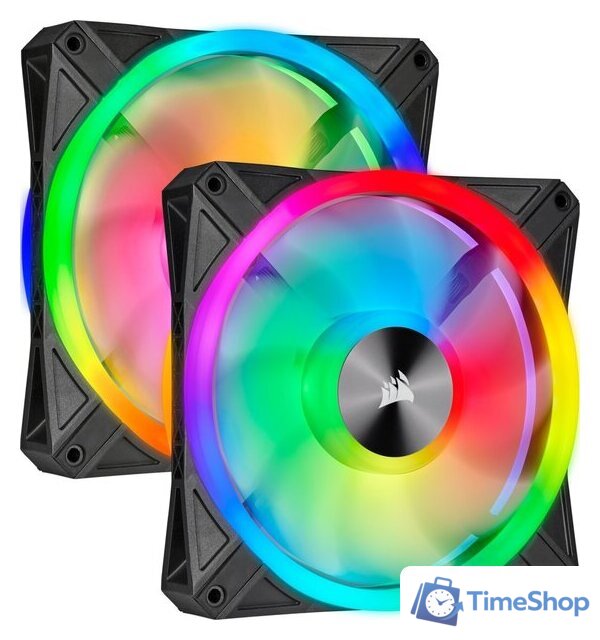 Комплект вентиляторов для корпуса Corsair iCUE QL140 RGB Dual Pack CO-9050100-WW - Изображение №1 — Интернет-магазин Time-Shop
