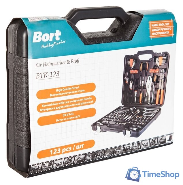Универсальный набор инструментов Bort BTK-123 (123 предмета) - Изображение №4 — Интернет-магазин Time-Shop