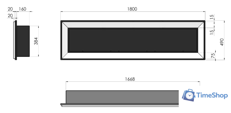 Биокамин SimpleFire Frame 1800 (белый) - Изображение №5 — Интернет-магазин Time-Shop