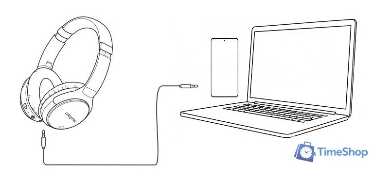 Наушники Creative Zen Hybrid (белый) - Изображение №4 — Интернет-магазин Time-Shop