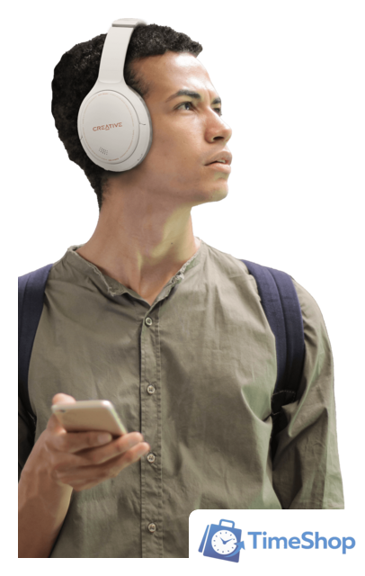 Наушники Creative Zen Hybrid (белый) - Изображение №6 — Интернет-магазин Time-Shop