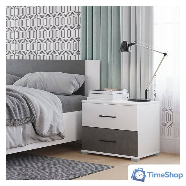 Тумба Горизонт Nova (белый-бетон) - Изображение №2 — Интернет-магазин Time-Shop