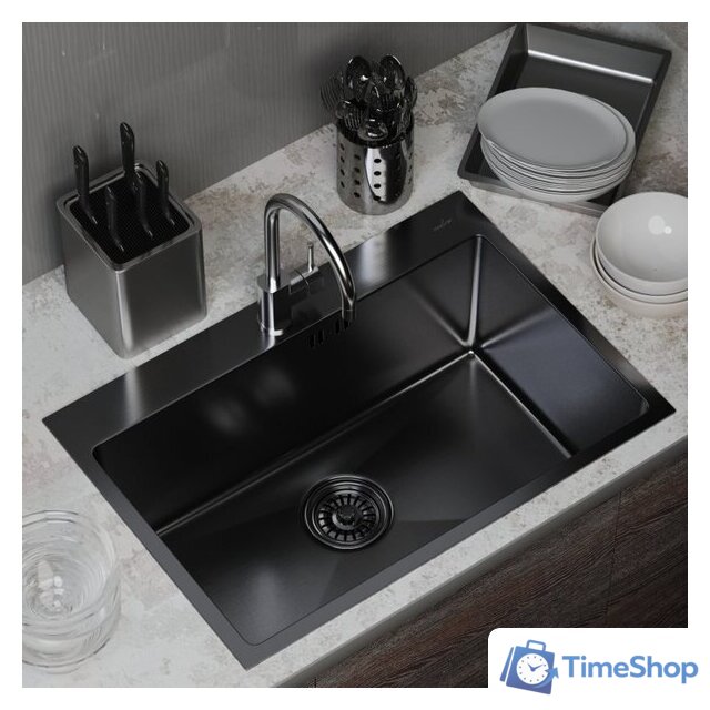 Кухонная мойка Mixline 547238 (черный графит, 3 мм) - Изображение №4 — Интернет-магазин Time-Shop