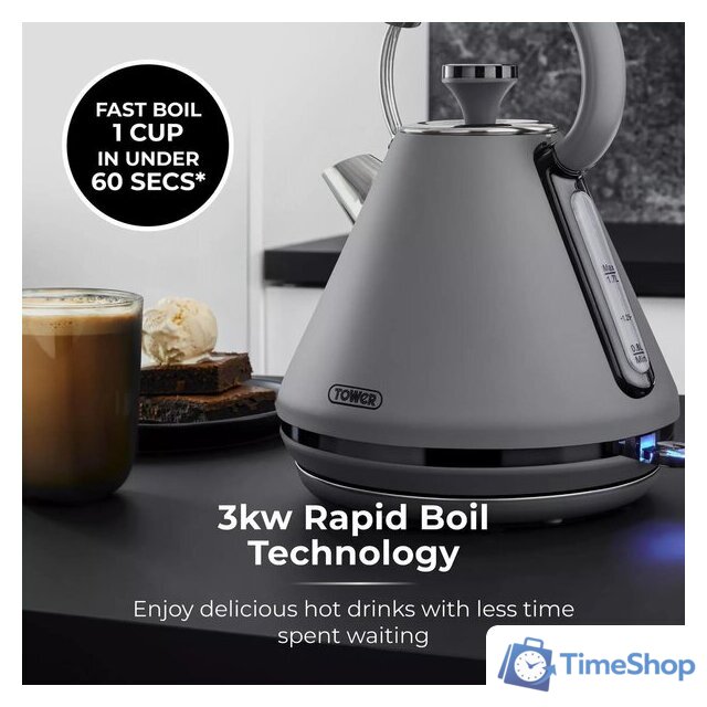 Электрический чайник Tower Sera T10079GRY - Изображение №5 — Интернет-магазин Time-Shop