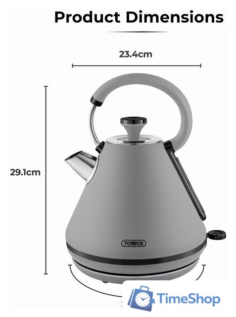 Электрический чайник Tower Sera T10079GRY - Изображение №4 — Интернет-магазин Time-Shop
