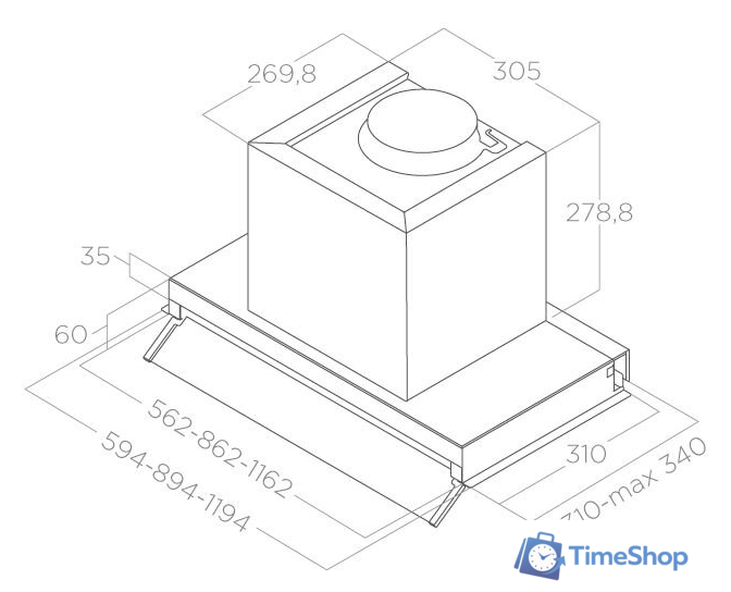 Кухонная вытяжка Elica Boxin IX/A/60 PRF0097835B - Изображение №5 — Интернет-магазин Time-Shop