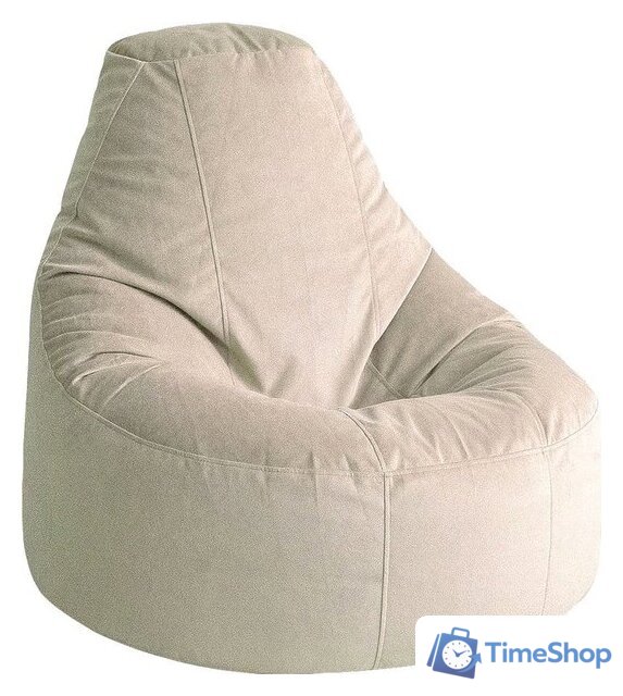 Кресло-мешок Kreslomeshki Айтишник велюр (XXL, латте) - Изображение №1 — Интернет-магазин Time-Shop