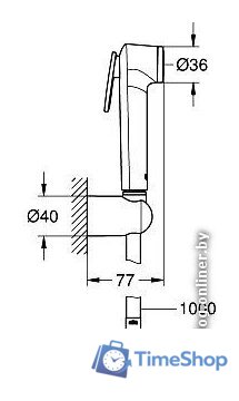 Гигиенический душ Grohe Tempesta-F Trigger Spray 30 26352000 - Изображение №2 — Интернет-магазин Time-Shop