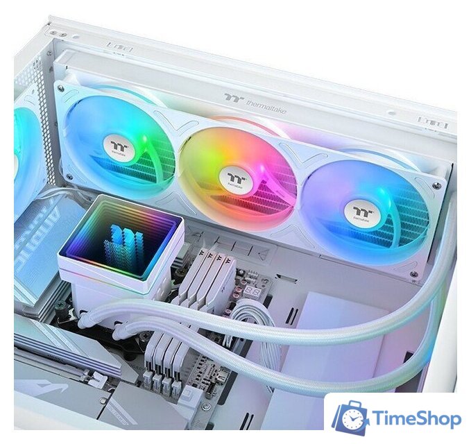 Система жидкостного охлаждения для процессора Thermaltake TH360 V3 ARGB Sync Snow Edition CL-W468-PL12SW-A - Изображение №5 — Интернет-магазин Time-Shop