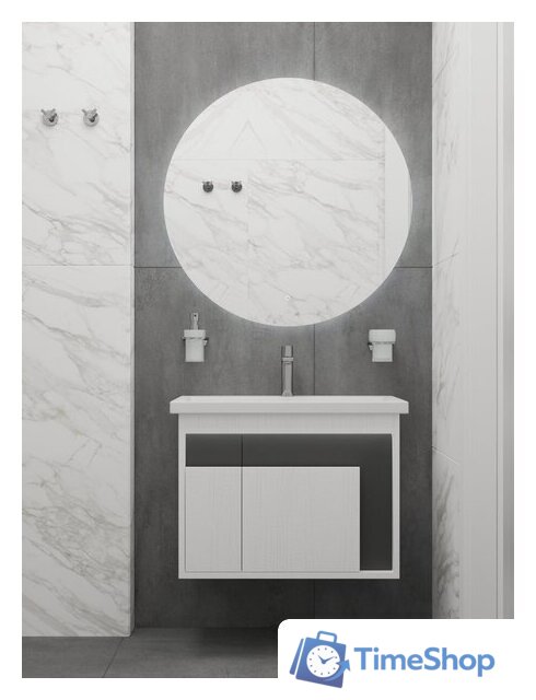  Дабер Тумба под умывальник 016 60 Т16.6.0.20_light (с подсветкой, белый древесный/серый) - Изображение №4 — Интернет-магазин Time-Shop