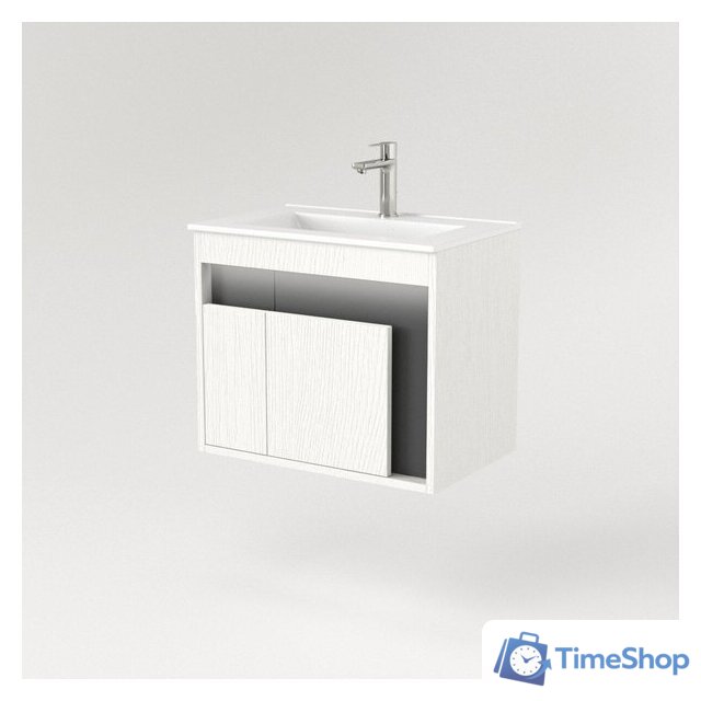  Дабер Тумба под умывальник 016 60 Т16.6.0.20_light (с подсветкой, белый древесный/серый) - Изображение №2 — Интернет-магазин Time-Shop