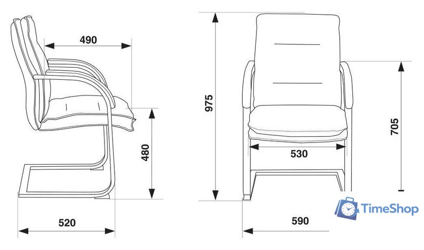 Офисный стул Бюрократ T-9927SL-LOW-V (черный) - Изображение №5 — Интернет-магазин Time-Shop