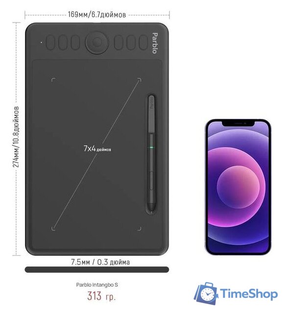 Графический планшет Parblo Intangbo S (черный) - Изображение №16 — Интернет-магазин Time-Shop
