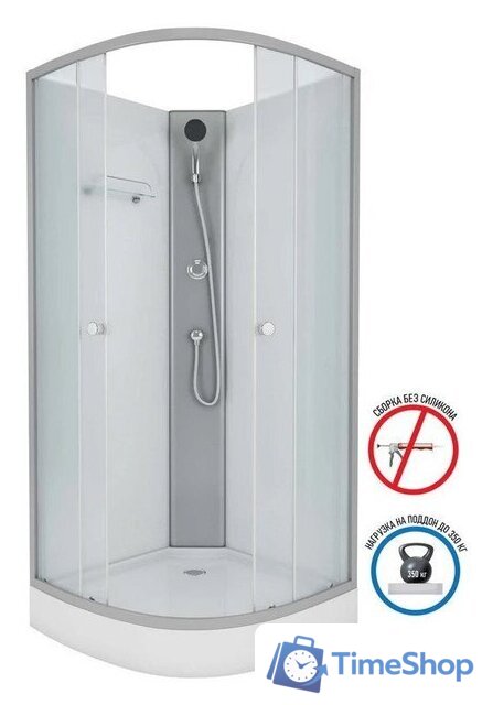 Душевая кабина Niagara Eco E90/13/MT/BK 90x90x200 - Изображение №20 — Интернет-магазин Time-Shop