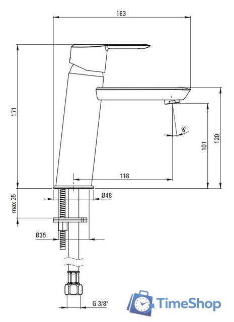 Смеситель Deante Arnika BQA R20M (золото) - Изображение №6 — Интернет-магазин Time-Shop