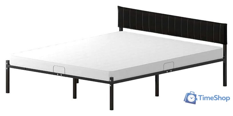 Кровать Домаклево Лофт Компакт 180x190 (черный/черный велюровый чехол) - Изображение №1 — Интернет-магазин Time-Shop