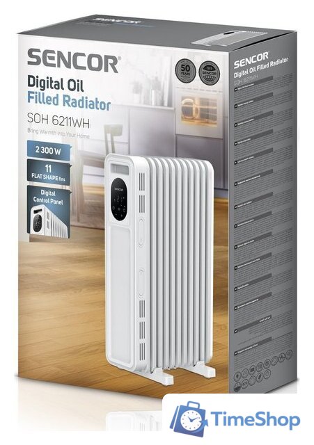 Масляный радиатор Sencor SOH 6211WH - Изображение №13 — Интернет-магазин Time-Shop