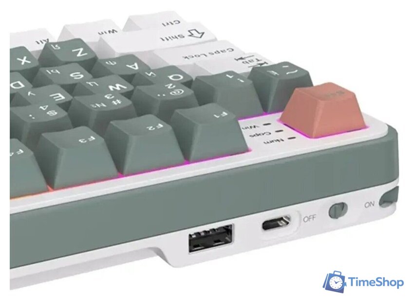 Клавиатура Royal Kludge RK-S98 RGB Clay Green (RK Pale Green) - Изображение №5 — Интернет-магазин Time-Shop