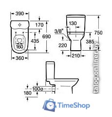 Сиденье для унитаза Roca Giralda ZRU9000047 - Изображение №2 — Интернет-магазин Time-Shop