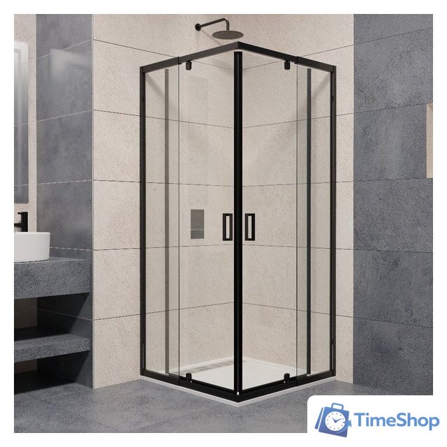 Душевой уголок RGW PA-038B 350803899-14 90x90 (черный/прозрачное стекло) - Изображение №1 — Интернет-магазин Time-Shop