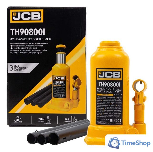 Бутылочный домкрат JCB TH908001 (8т) - Изображение №4 — Интернет-магазин Time-Shop