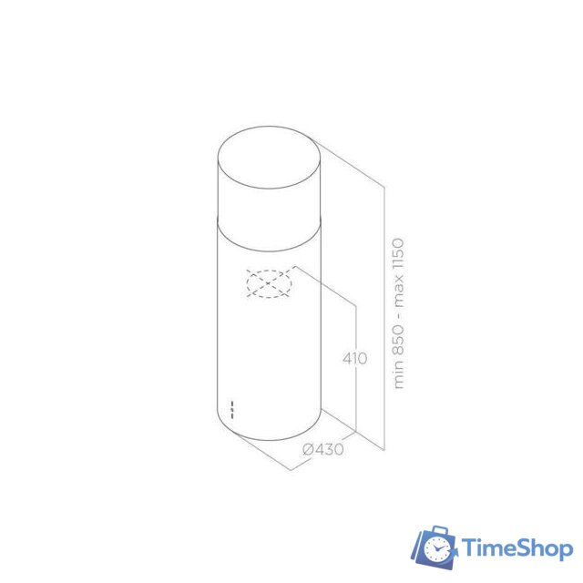 Кухонная вытяжка Elica Tube Pro Island WH MAT/A/43 - Изображение №3 — Интернет-магазин Time-Shop