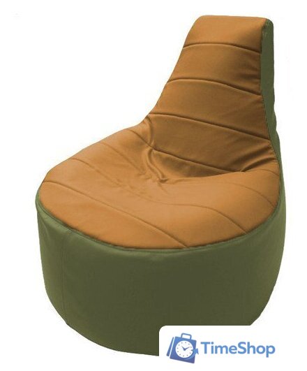 Кресло-мешок Flagman Трон Т1.3-29 (оранжевый/оливковый) - Изображение №1 — Интернет-магазин Time-Shop