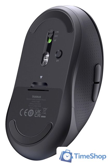 Мышь Baseus F02 Ergonomic Wireless Mouse (черный, без батарейки в комплекте) - Изображение №3 — Интернет-магазин Time-Shop