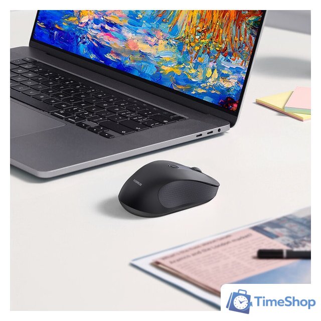 Мышь Baseus F02 Ergonomic Wireless Mouse (черный, без батарейки в комплекте) - Изображение №9 — Интернет-магазин Time-Shop