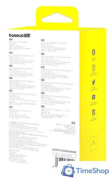 Мышь Baseus F02 Ergonomic Wireless Mouse (черный, без батарейки в комплекте) - Изображение №11 — Интернет-магазин Time-Shop