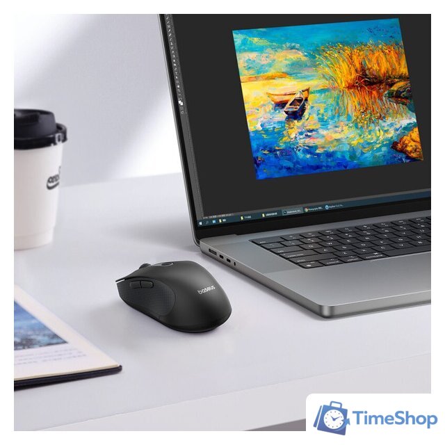 Мышь Baseus F02 Ergonomic Wireless Mouse (черный, без батарейки в комплекте) - Изображение №7 — Интернет-магазин Time-Shop