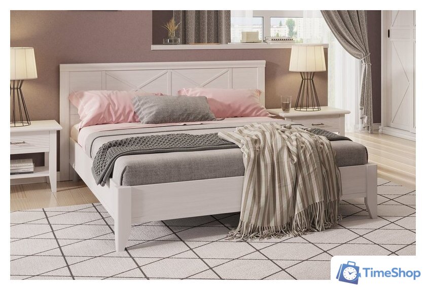 Кровать Ангстрем Кантри спальня КА-800.26 исп.22 (блан-шене) - Изображение №4 — Интернет-магазин Time-Shop