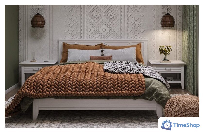 Кровать Ангстрем Кантри спальня КА-800.26 исп.22 (блан-шене) - Изображение №8 — Интернет-магазин Time-Shop