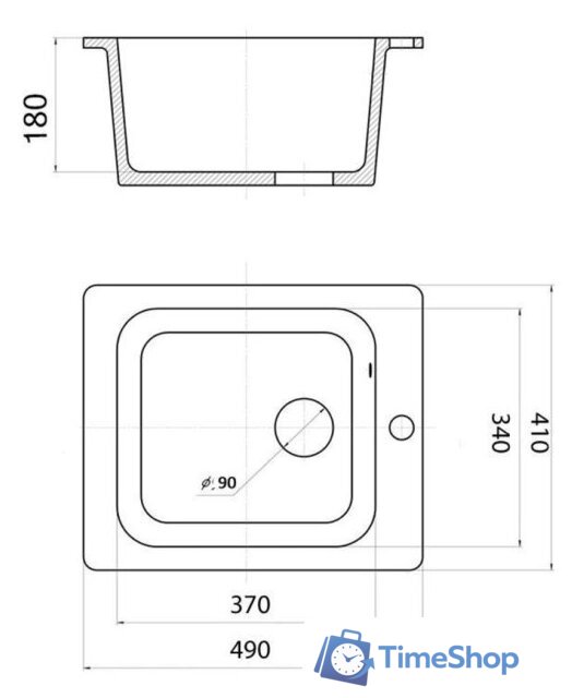 Кухонная мойка Wisent 420-29W (с сифоном GER013) - Изображение №6 — Интернет-магазин Time-Shop