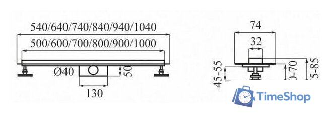 Трап/канал Calani Eco360 Slim 80 Black CAL-G0027 - Изображение №10 — Интернет-магазин Time-Shop
