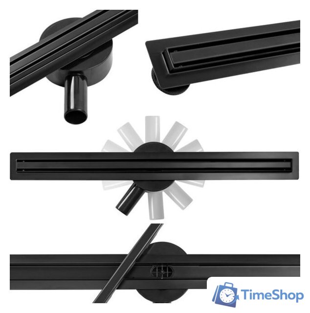 Трап/канал Calani Eco360 Slim 80 Black CAL-G0027 - Изображение №1 — Интернет-магазин Time-Shop