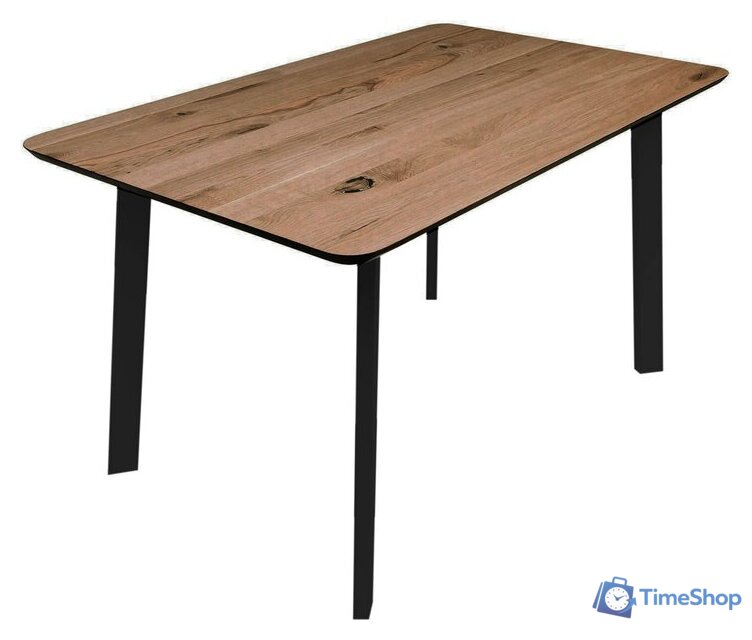 Кухонный стол ОКА Майон 120x80x74 (дуб мореный/черный) - Изображение №1 — Интернет-магазин Time-Shop