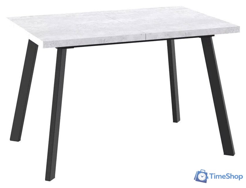 Кухонный стол Мамадома Борг-120 раздвижной 120-160x80 (серый сланец/черный) - Изображение №1 — Интернет-магазин Time-Shop