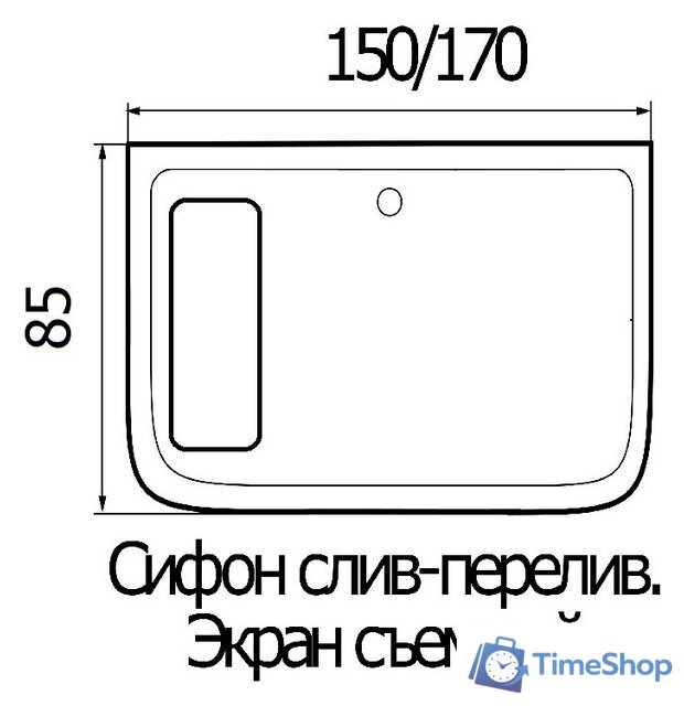 Ванна Wemor 170/85/55 S - Изображение №4 — Интернет-магазин Time-Shop