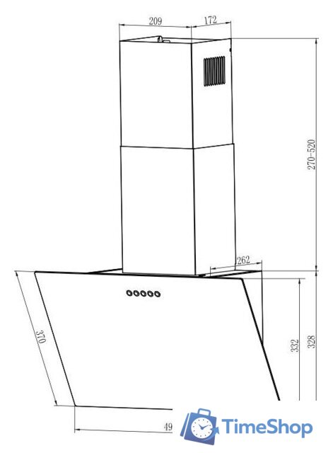 Кухонная вытяжка Weissgauff Sigma 50 PB BL (черный) - Изображение №2 — Интернет-магазин Time-Shop