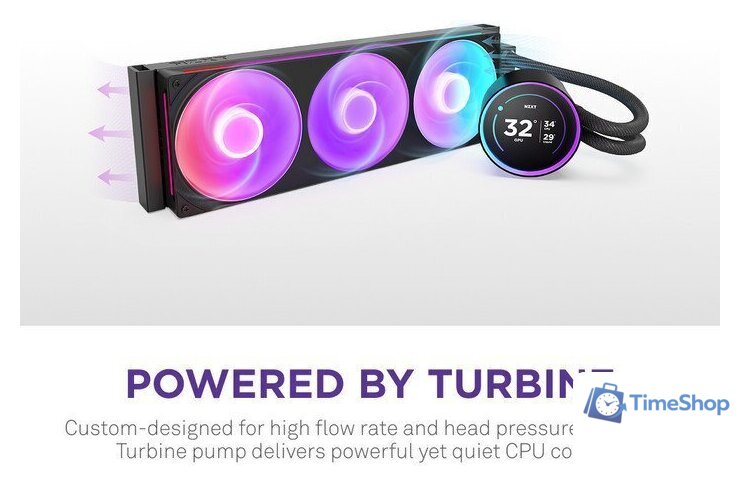 Система жидкостного охлаждения для процессора NZXT Kraken Elite 360 RGB RL-KR36E-B2 - Изображение №2 — Интернет-магазин Time-Shop