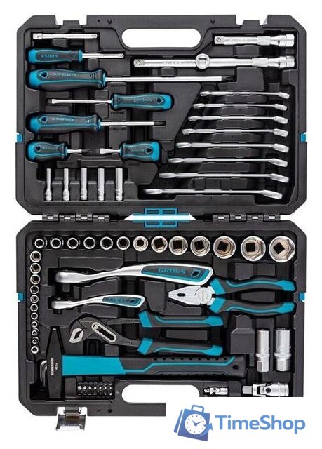 Универсальный набор инструментов GROSS 14156 (76 предметов) - Изображение №1 — Интернет-магазин Time-Shop
